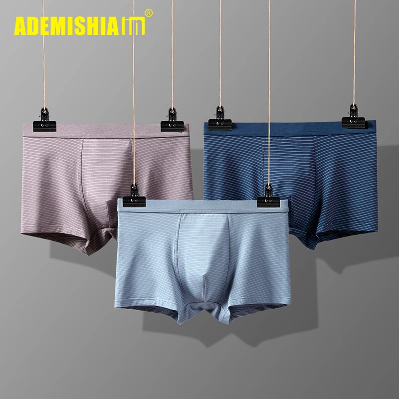 

ADEMISHIA 3 Pack Men Stretchy Sexy Ultra Soft Panties Ball Brief Traceless Underwear Modal Seamless Boxer Shorts For Male 2021