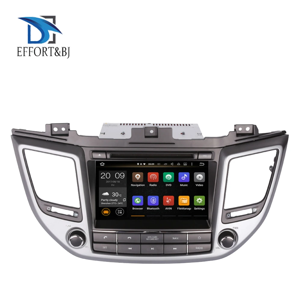 Android 9 0 Octa Core 4GB RAM Автомобильный GPS навигатор для Hyundai Tucson IX35 2015 2018 правосторонний