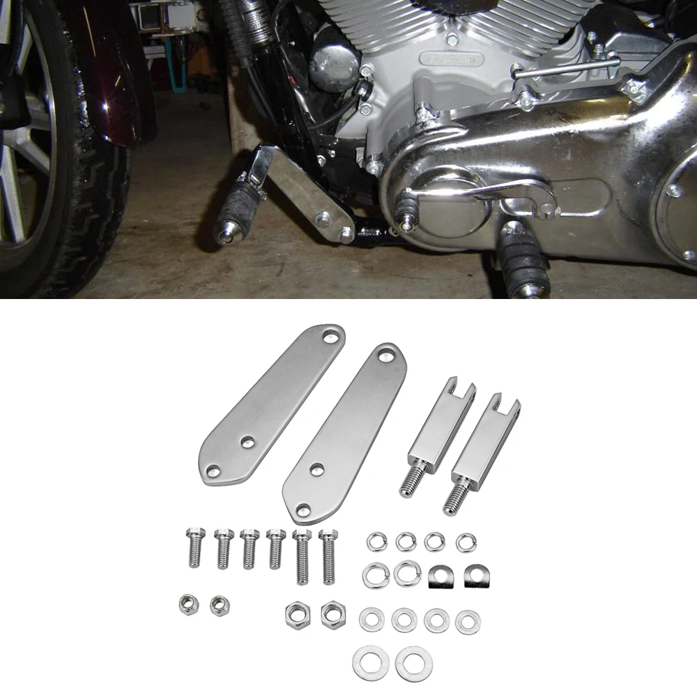

Chrome Highway Footrest Foot Peg Mount Kit Fit 1991-2017 Harley Dyna FXD