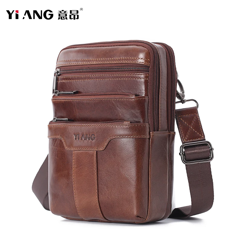 Сумка на плечо для мужчин мессенджер с несколькими карманами модная винтажная