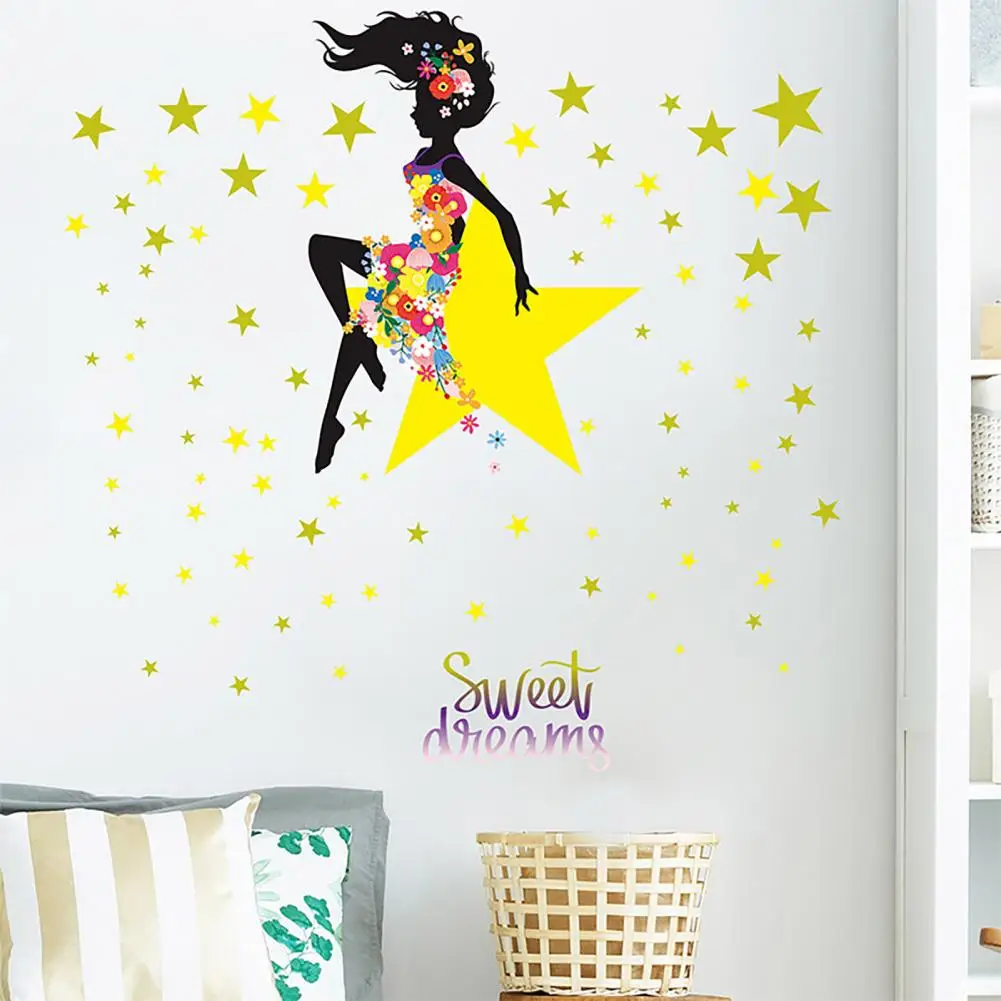 Декоративный цветочный принт мультяшный стиль Сладкая мечта сказочная наклейка