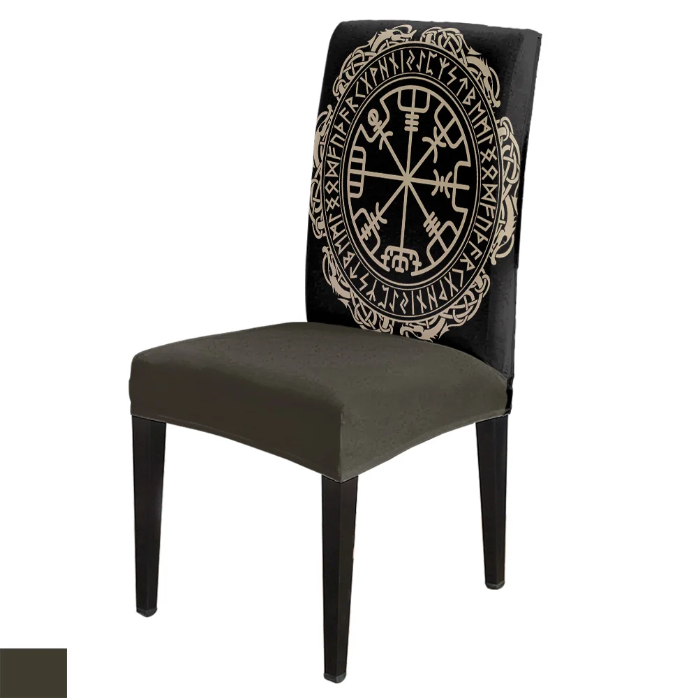 

Mandala Compass Black Tattoo Office Chair Cover Spandex Chair Cover Elastic Printing Home Hotel Wedding Dining Chair Covers