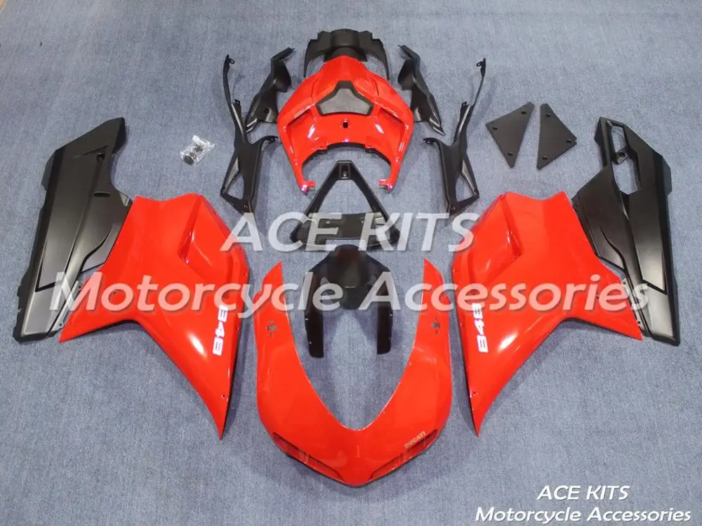 

New ABS Motorcycle fairing Fit For Ducati 848 1098 1198 2007-2012 Bodywork Injection mold red ACEKITS Store No.2776