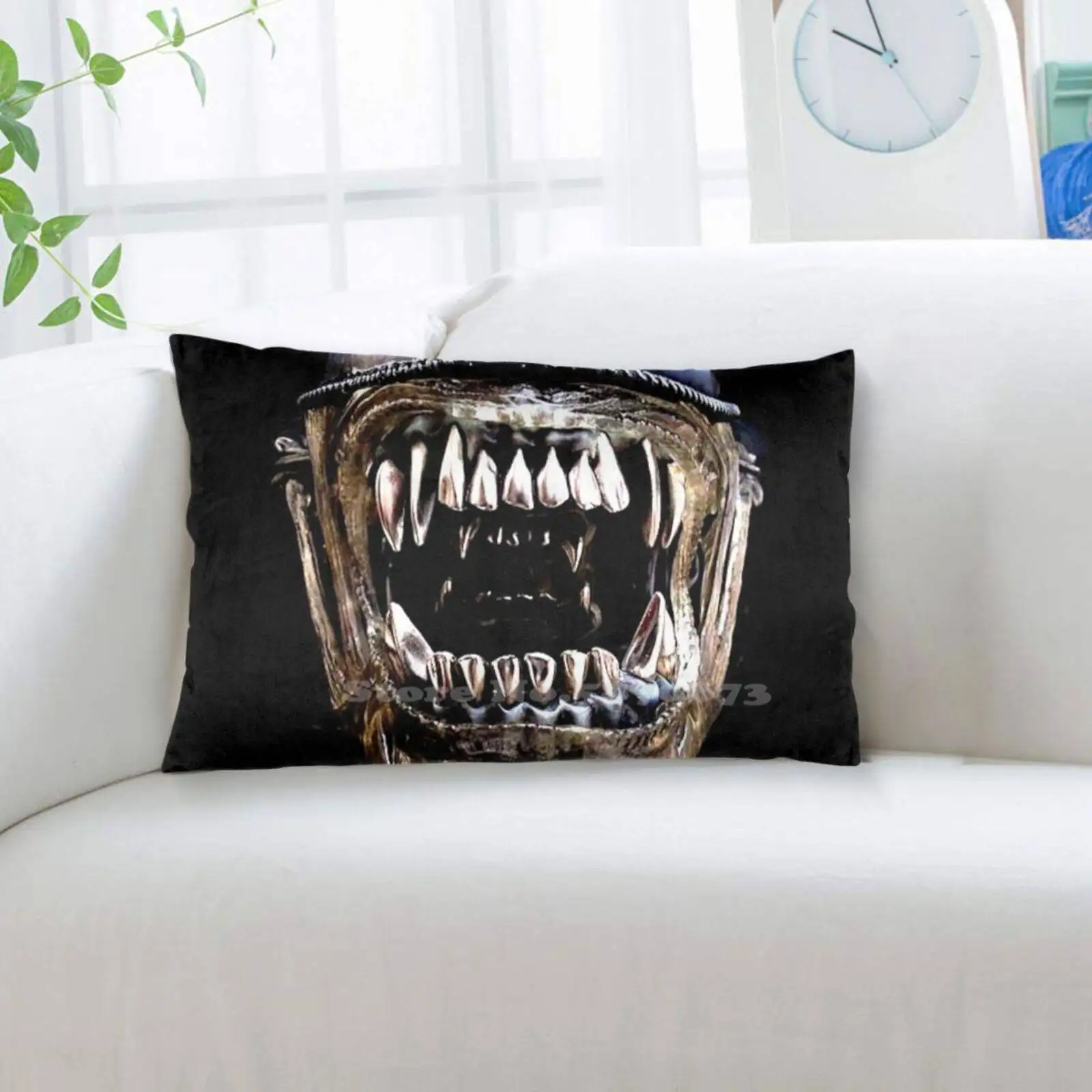 Xenomorph Mouth Bedding Pillow Cases Cover Skull Skulls Skeleton Pattern Patterns Halloween Art |