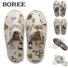 Тапочки одноразовые льняные с принтом для мужчин и женщин, домашние Тапочки для гостей, шлепанцы для свадьбы, комнаты, путешествий, обувь для пар