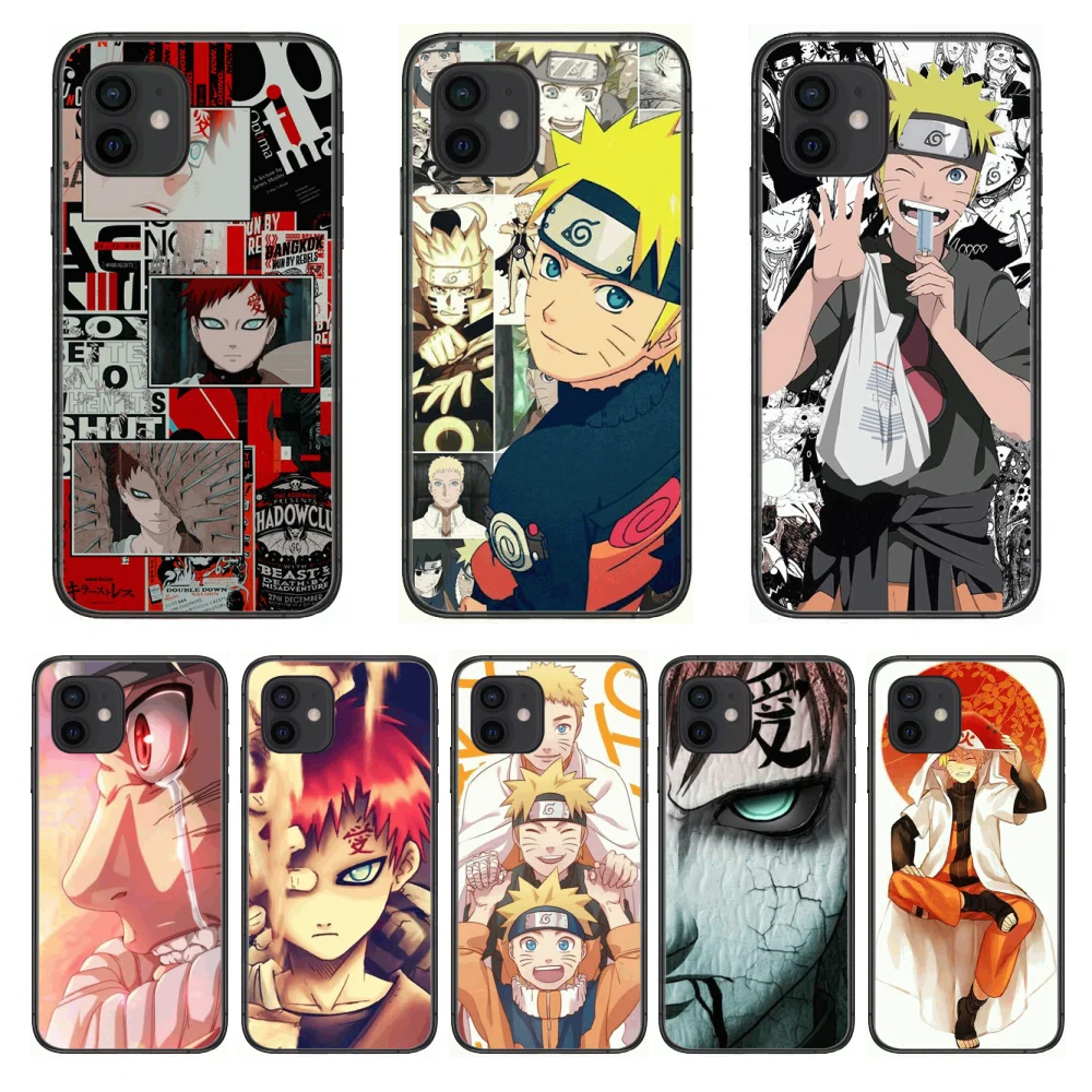 

Japanese anime manga Style Phone Case cover For iphone 12 pro max 11 8 7 6 s XR PLUS X XS SE 2020 mini black cell shell