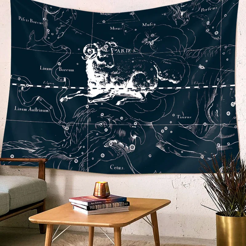 Черно-белые гобелены настенный хиппи декор для детской тропический гобелен