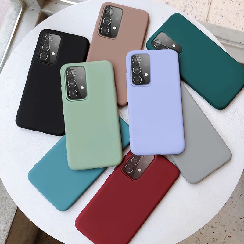 

case for samsung galaxy a52s a72 5g cover coque funda shell accessories thin matte soft tpu no fingerprint protective caps