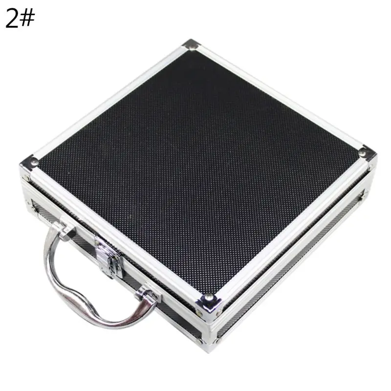 

Portable Aluminum Alloy Tool Box Practical Storage Travel Carry Case with Lining Sponge Inside Impact Resistant C7AC