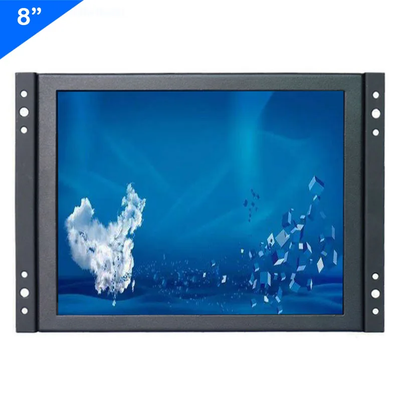 ZHIXIANDA промышленный монитор заводская цена 8 дюймов 1024*768 HDMI VGA / D Sub BNC AV USB вход с