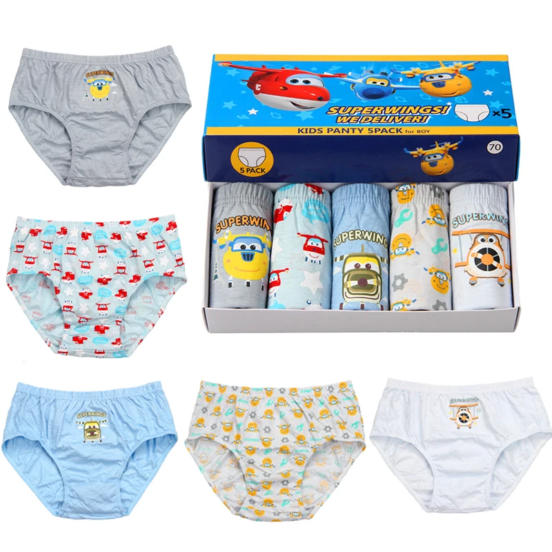 

5 шт., Детские хлопковые трусы-брифы