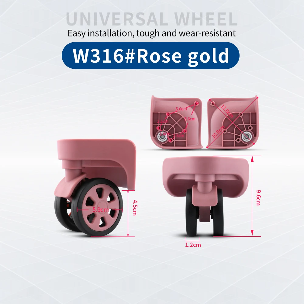 TANGYIPIN W316 Universal Wheels Trolley Password Repair Travel Luggage Accessories Caster Replace Detachable colored Mute Wheel