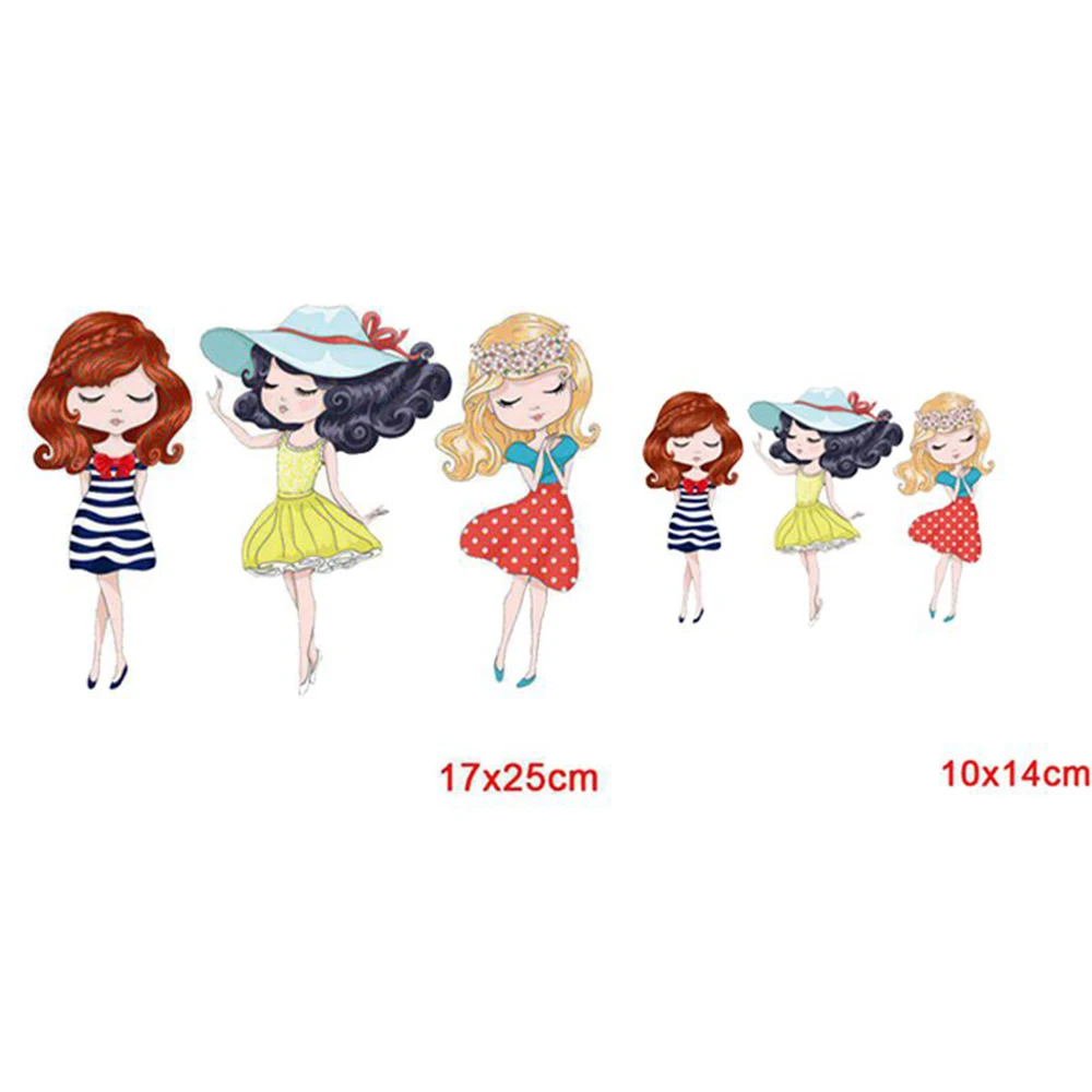 Милые Мультяшные нашивки с животными для девочек наклейка одежды термоклейкая