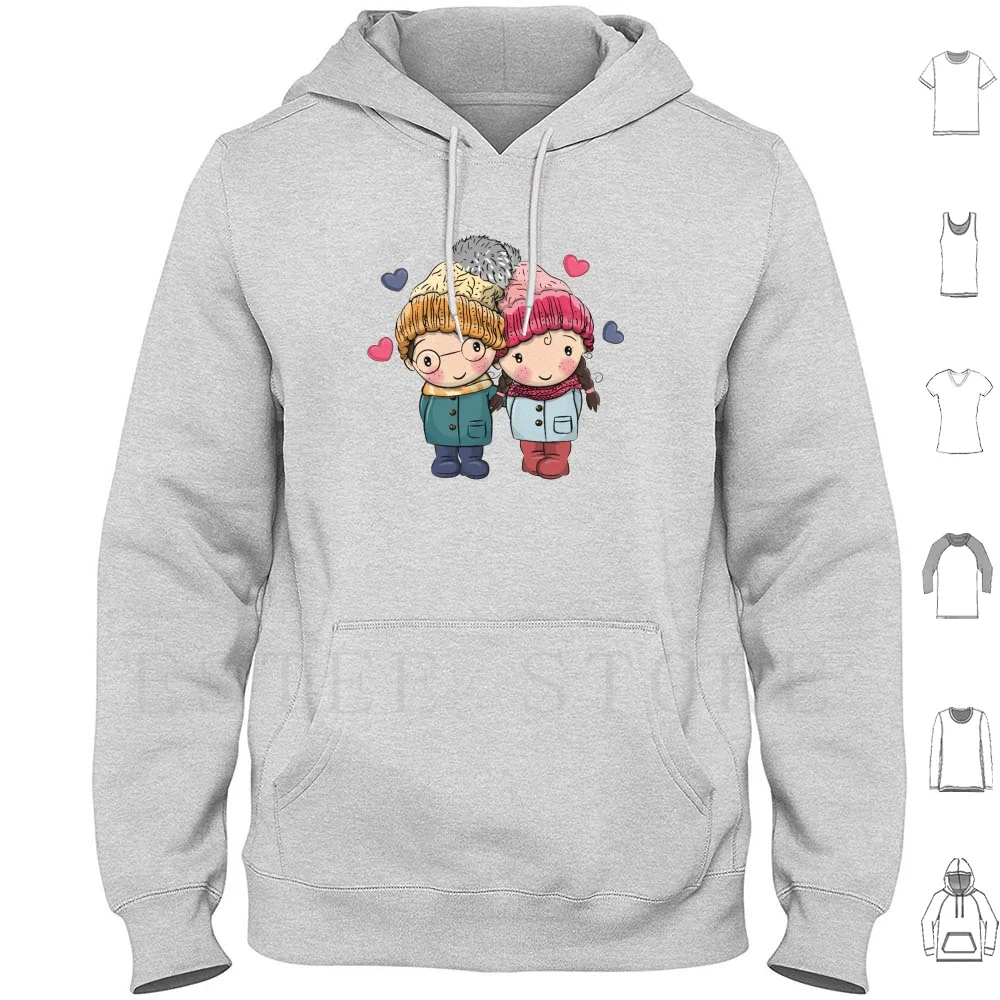 

Winter Couple Hoodies Long Sleeve Kiss Kissing Couple Relationship Boyfriend Girlfriend Valentines Day Marriage