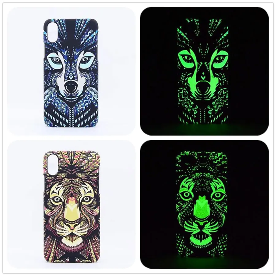 Светящийся чехол с изображением леса кто Король тигр слон лев волк защитный для