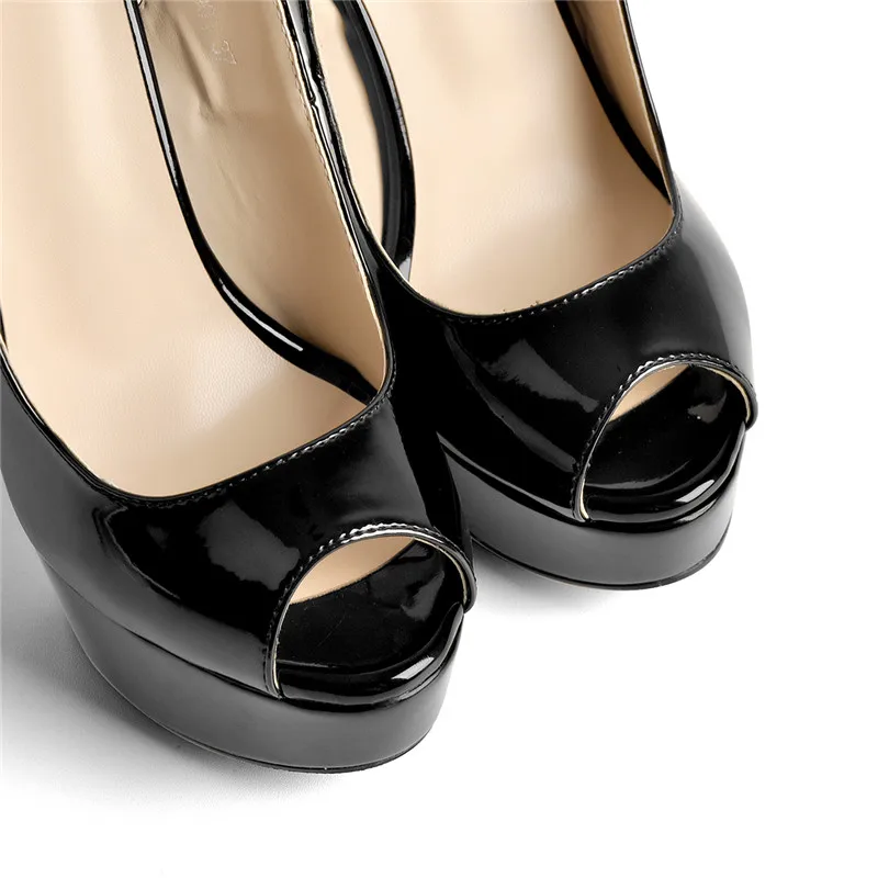 Женские босоножки с открытым носком Onlymaker туфли лодочки на тонком высоком