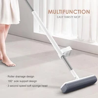 easy thirsty mop hand free magic pva sponge mop 360 degree flat dust wet for home kitchen wood ceramic tiles floor cleaning