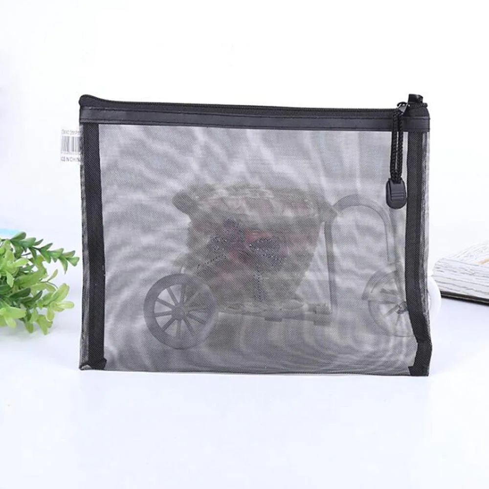

Fashion PVC Pencil Bag File Folder Stationery Organizer Cosmetic Makeup Wash Bag Cosmetic Cases Zipper Travel Large Capacity 20g