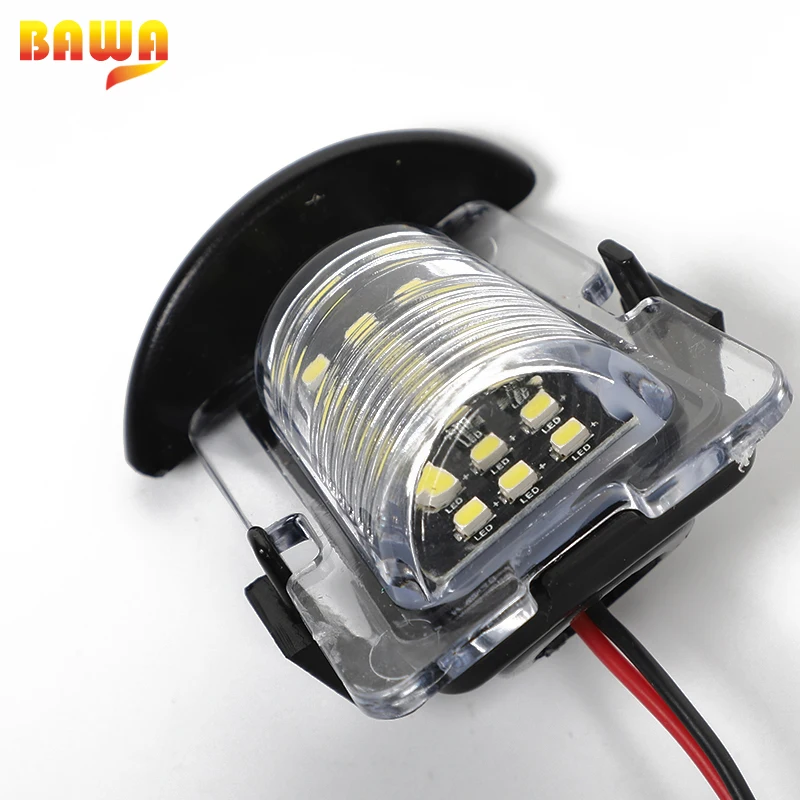 

BAWA Rear Bumper License Plate Holder LED light For Jeep Wrangler JK JL 2007-2021 Car Accessories