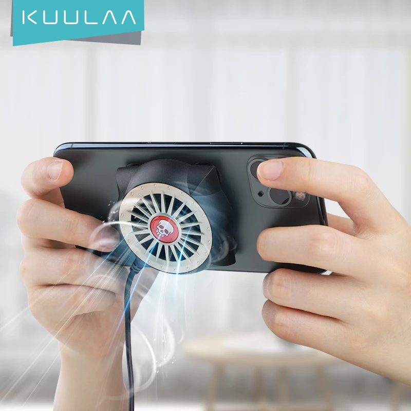 

KUULAA Mobile Phone Radiator Gaming Universal Phone Cooler Portable Fan Cooling Heat Sink For Xiaomi iPhone Samsung Huawei