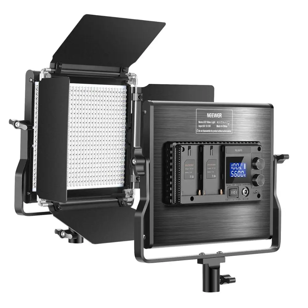 Neewer Модернизированный 660 светодиодный видео свет Dimmable Bi-Цвет светодиодный Панель с ЖК-дисплей Экран Фотофон на заказ для студийной фотосъемки, YouTube видео съемки фон для фотосъемки