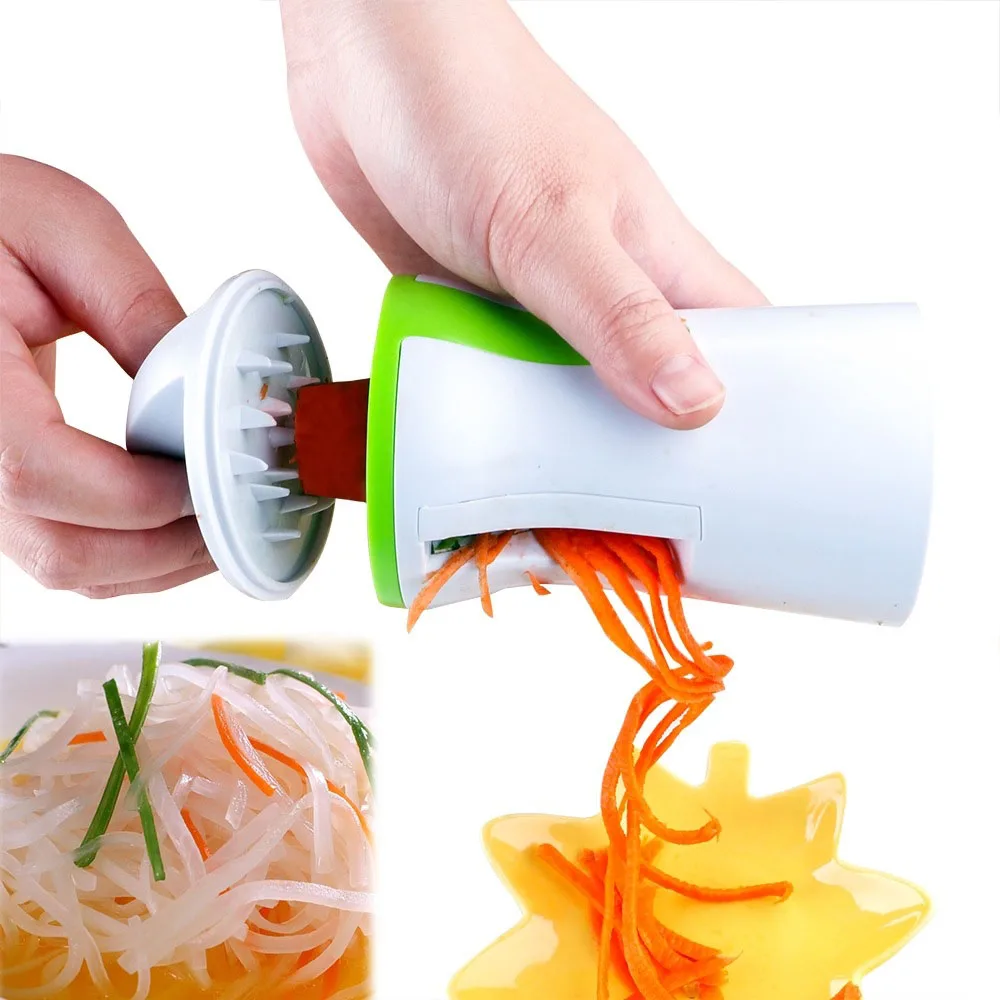 

1PC Blades Vegetable Spiralizer Slicer Twister Handheld Spiral Cutter Fruit Grater Cooking Tools Spaghetti Pasta Kitchen Gadget