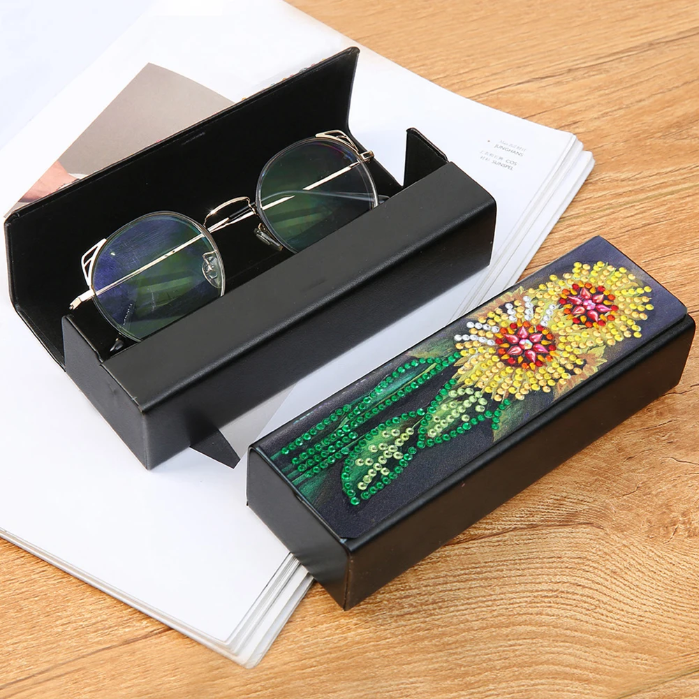 DIY Diamond Painting Glasses Case Box Leather Animal Mosaic Kit Handmade Drawing Picture Set Sunglasses Storage | Дом и сад