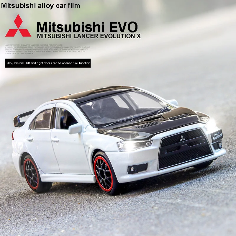 Модель 1/32 EVO модели автомобилей из сплава 6 дверей можно открыть Lancer Evolution LE