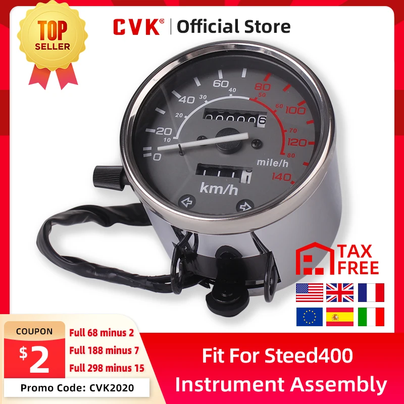 

CVK instrument assembly gauges meter cluster speedometer odometer tachometer for HONDA Steed VT VLX 400 600 REBEL CA250 CMX250