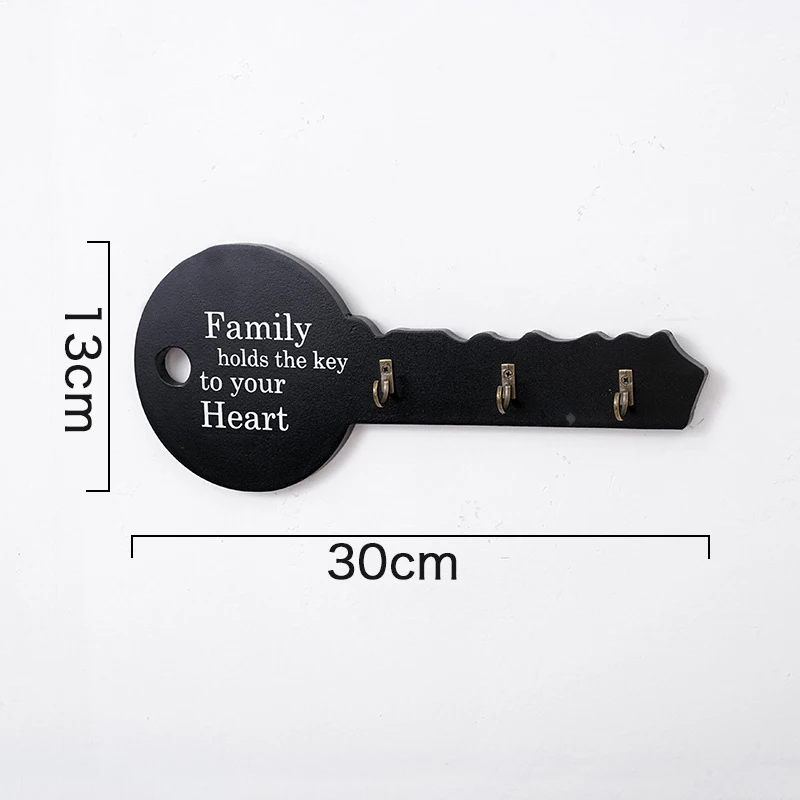 

Retro Wood Wall Mount Hook Key Holder Key Shape Hook Storage Rack Hanger Decor Hanging Gifts Home Entrance Door Wall Organizer