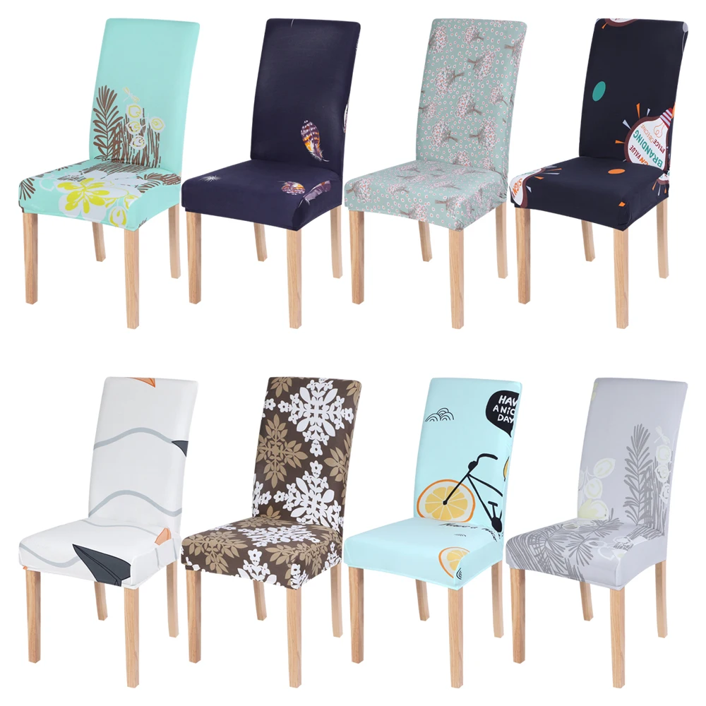 1 шт. спандекс чехлы на стулья съемные моющиеся Чехлы для столовой эластичные