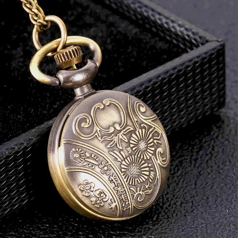 6100 медные прозрачные креативные большие карманные часы желтого цвета в стиле