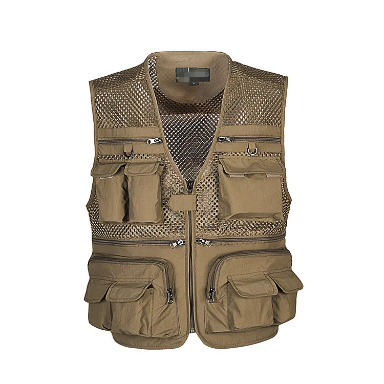 

Men Vest Pocket Military Style Outerwear Plus Size 4XL 5XL Sleeveless Jackets Multi Pocket Photograph Waistcoat