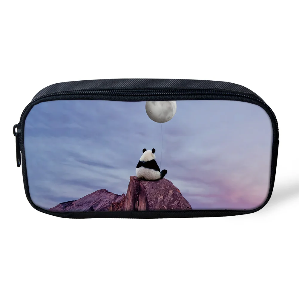 Повседневная косметичка маленький горный закат панда воздушный шар Макияж