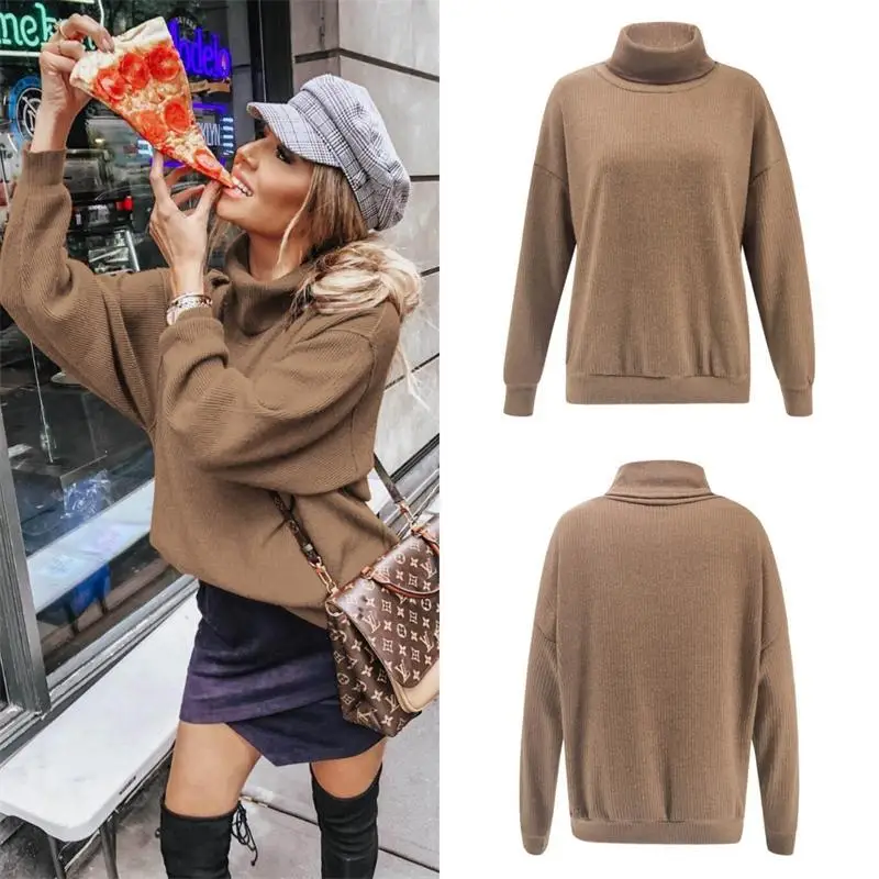 

Fashion Autumn Winter Women Warm Sweater Knitted Elasticity Casual Female Pullover Girl Slim Turtleneck Soft Sweater Jumper Tops