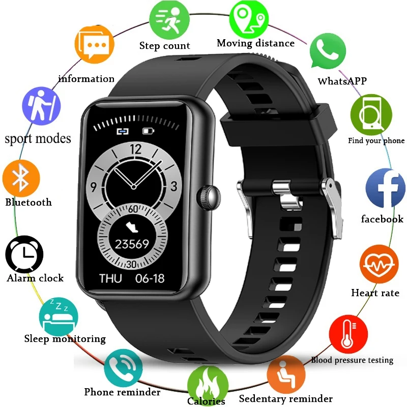 

Смарт-браслет для мужчин и женщин, спортивный фитнес-трекер с функцией измерения пульса и уровня кислорода в крови, водонепроницаемый Ip68 См...