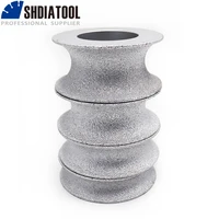shdiatool vacuum brazed diamond grinding disc of half round edge 75mm diy diamond wheel used dry or wet 15202030mm available