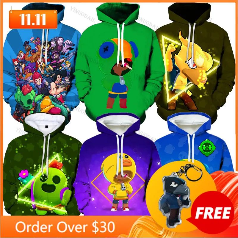 

Shooter Boys Girls 3D PRIMO MORTIS Thin Hoodie Crow Spike Leon Shelly Hoodie Kids Game Anime Thin Hoodie Birthday Gift