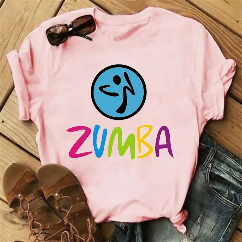 Модная розовая футболка для фитнеса лето 2021 женская одежда в стиле 90-х Tumblr Zumba