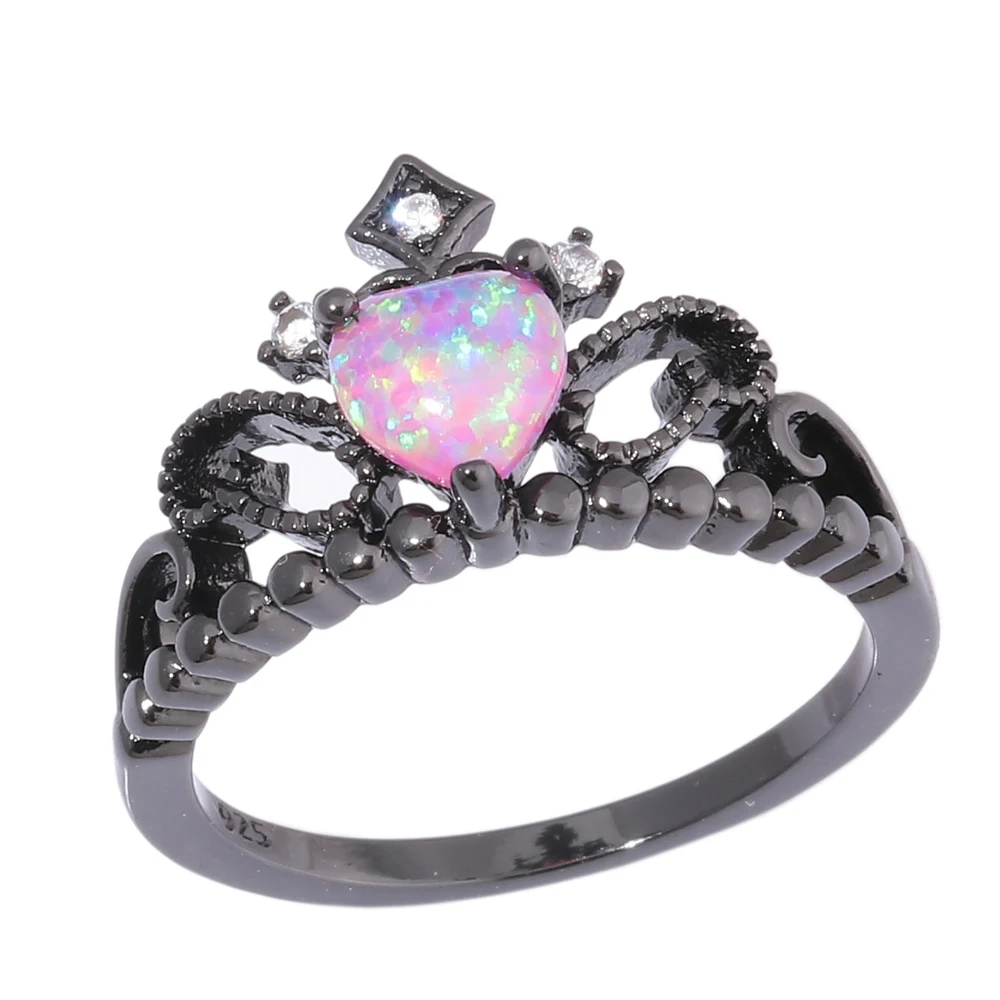 Женское Обручальное кольцо с розовым огненным опалом Размеры 6-9 OJ9593 | Украшения и