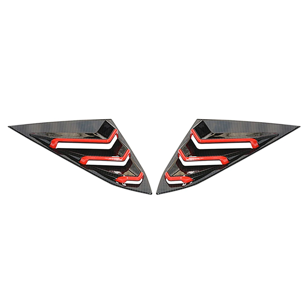 

2 Pcs Carbon Fiber ABS Red Car Side Air Vent Window Louver Cover Trim For Honda Civic 2016 2017 2018 2019 2020