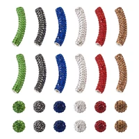 1 set brass tube bead rhinestone beads bead space for jewelry making diy bracelet craft supplies 4547x9mm hole 4mm