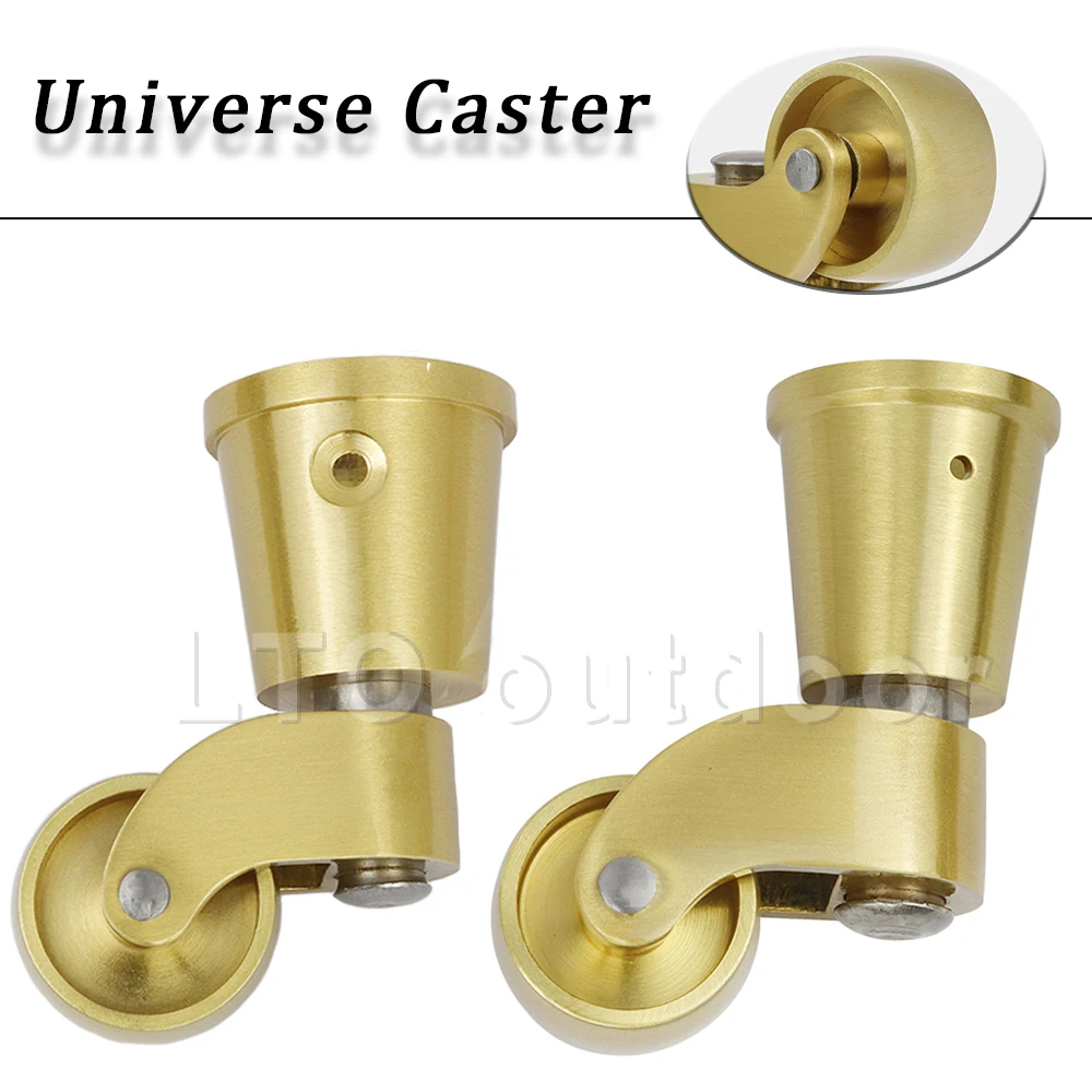 

1/4PCS Heavy Duty Brass Caster 360 Rotation Caster With Cup For Furniture Leg,Sofa,Chair,Cabinet Home Accessories