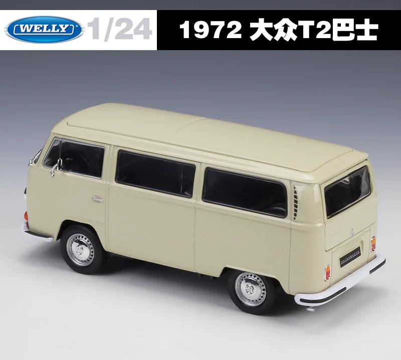 Welly 1:24 весы литой под давлением сплав модель автомобиля игрушка для Volkswagen Van Ретро