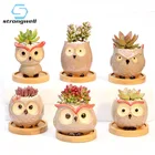 Strongwell платье с милой совой для девочек Миниатюрная модель цветочные горшки, горшки для висячих цветочный горшок для суккулентных растений ящик для комнатных растений, Настольный украшения для сада фей, Украшения