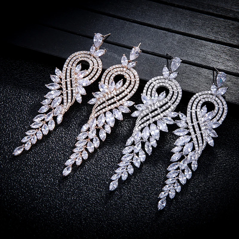 

S925 silver needle exaggerated personality leaf-shaped earrings 210320-38