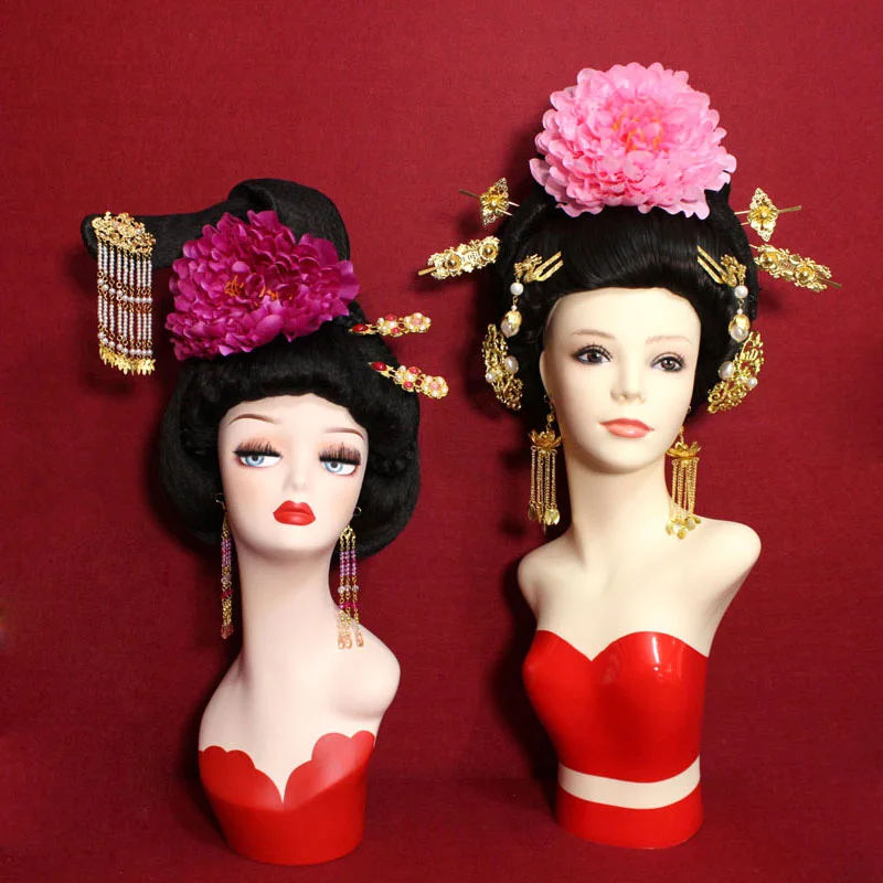 Женская тиара из искусственных пионов в стиле династии Тан |