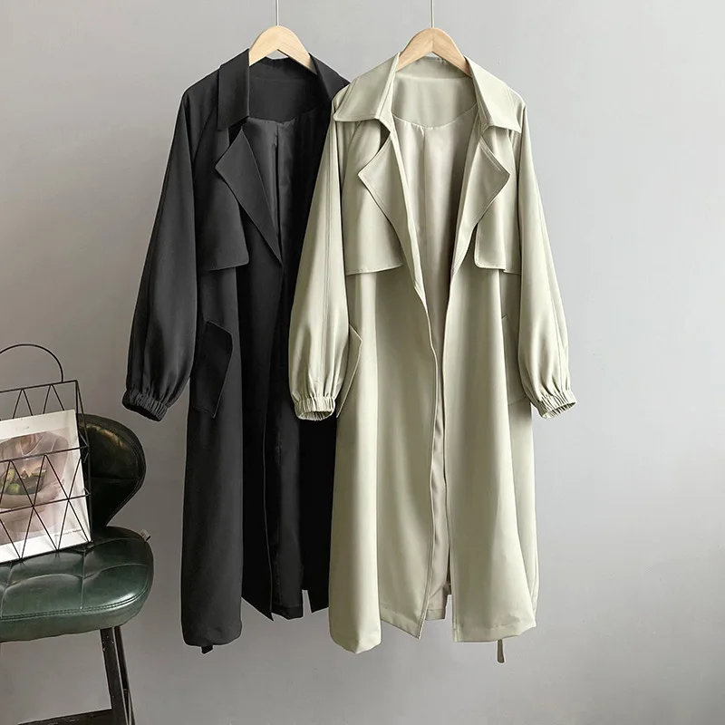 

Korean Long Windbreaker Women Trench Coat Autumn Elegant 2021 Casual Overcoat Ladies Winter Jacket Women Outerwear veste femme