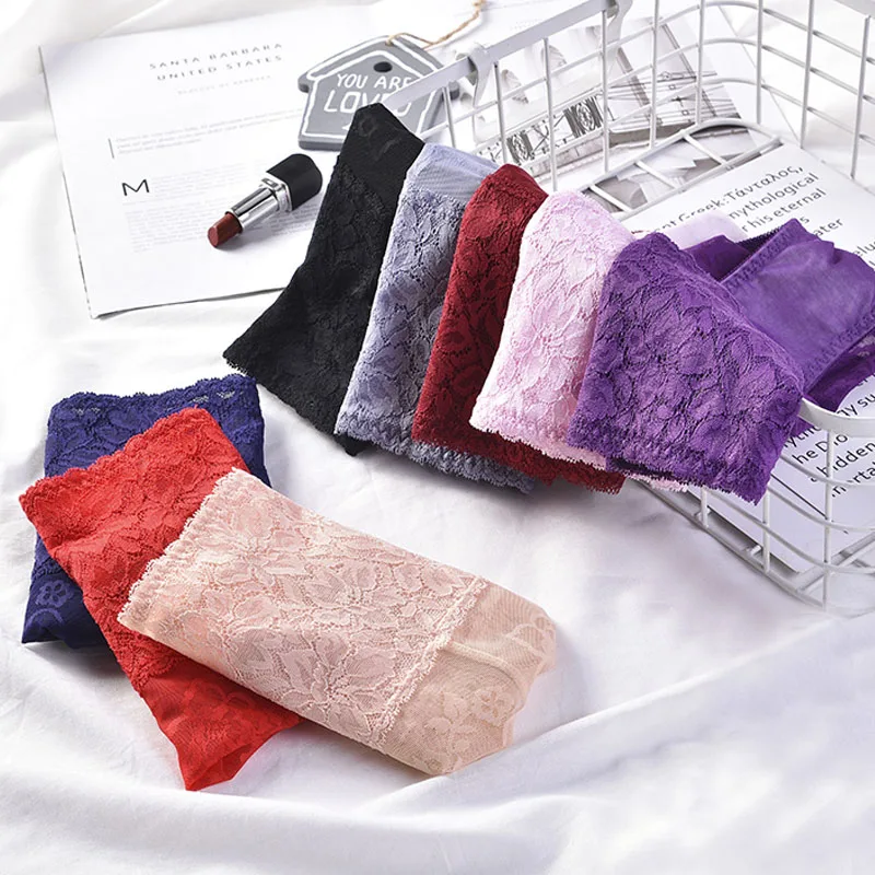 Трусы женские кружевные бесшовные с высокой талией | Женская одежда