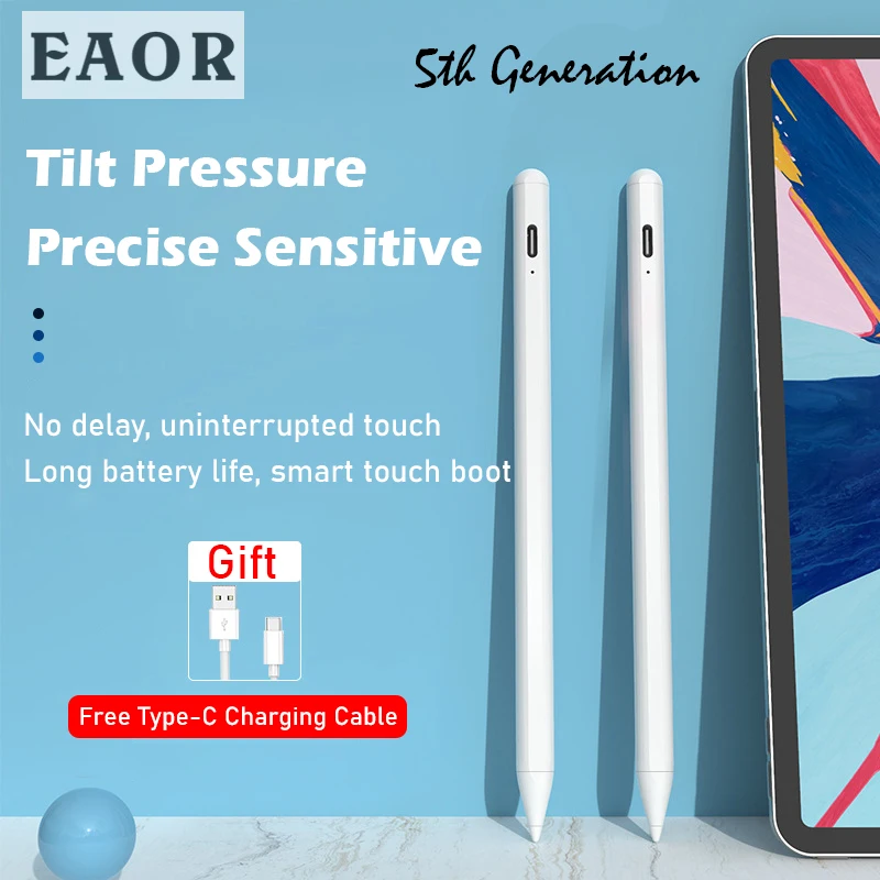 EAOR 5th-Gen Smart Anti-inadvertent Touch Capacitive Pen for Apple Pencil iPad Pro Air Mini Tablet Stylus Pen Painting Pen